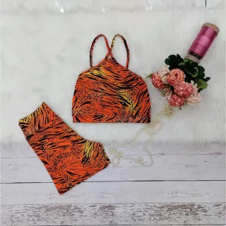 Roupas Femininas para Academia: Conjunto Fitness Legging e Top Suplex Animal Print - CONJ DAY 43