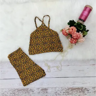 Roupas Femininas para Academia: Conjunto Fitness Legging e Top Suplex Animal Print - CONJ DAY 43