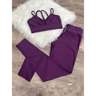Top 4 Alças + Calça Legging Fitness - Conjunto - 5