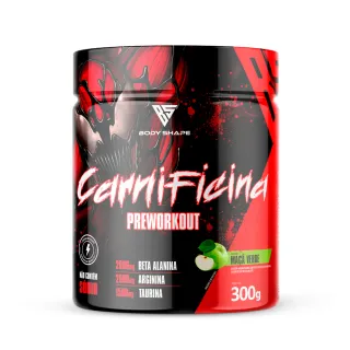 Body Shape Carnificina Beta Alanina 300g: Pré Treino de Alta Performance - Maçã verde