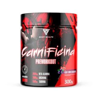 Body Shape Carnificina Beta Alanina 300g: Pré Treino de Alta Performance - Maçã verde