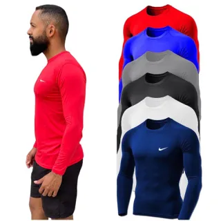 Camisa Térmica Proteção Solar UV50 Blusa Segunda Pele - Azul Royal