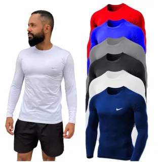 Camisa Térmica Proteção Solar UV50 Blusa Segunda Pele - Azul Royal