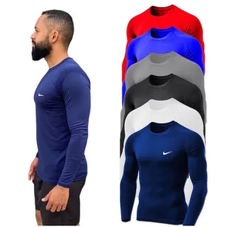 Camisa Térmica Proteção Solar UV50 Blusa Segunda Pele - Azul Royal