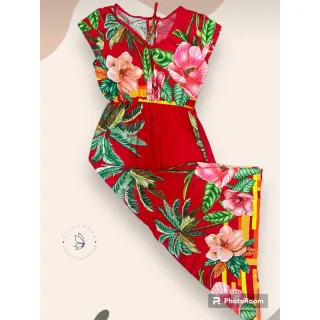 Moda Evangélica Vestido Estampado Manga Curta Viscose Fenda Lateral - estampa 15