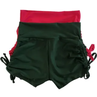 Roupa Fitness Feminina Suplex Curto com Laço Lateral - Vermelho Bordô