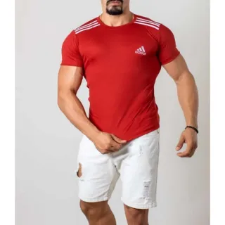 Malha Esportiva Camisa Masculina - Vermelho