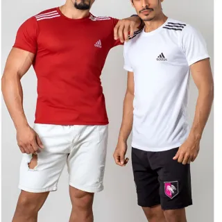 Malha Esportiva Camisa Masculina - Vermelho