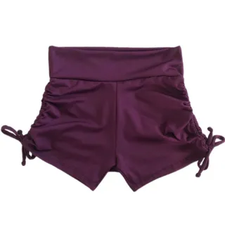 Roupa Fitness Feminina Suplex Curto com Laço Lateral - Vermelho Bordô