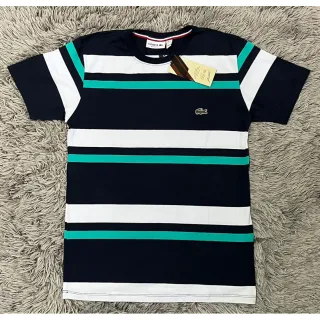 Camiseta Listrada Basica Peruana 40.1 - Vermelho-Cinza