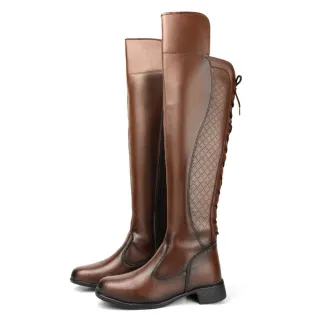 Bota Feminina Regulagem Over The Knee Dona Beja Cano Longo - Marrom