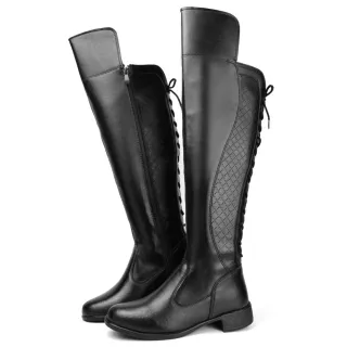 Bota Feminina Regulagem Over The Knee Dona Beja Cano Longo - Marrom