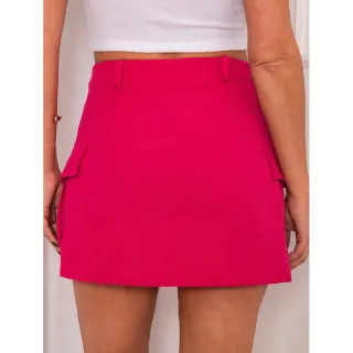 Saia cargo em tecido de alfaiataria curta - Verde Bandeira