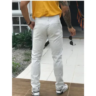 Sport Fino Calça Masculina de Sarja Alfaiataria - Areia (23601) - Champanhe