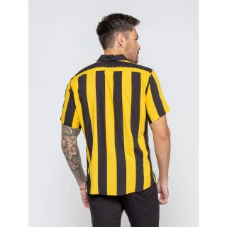 Promoção: Camisas Slim Unisex Estampada Listrada - Alta Qualidade - P