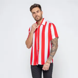 Promoção: Camisas Unisex Slim Fit Estampadas Listradas - Alta Qualidade - GG