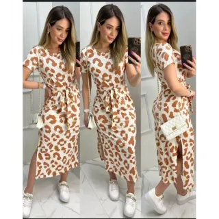 Tendência: Vestido MIDI Colorido - Várias formas de amarrar - Verde exército/preto