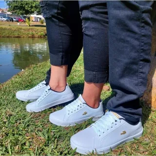 Sapatenis Masculino Casual Social Jacaré - Branco_10