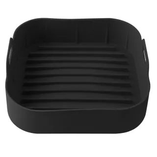Assadeira Flexível em Silicone para Fritadeira Air Fryer - Lavável e de alta qualidade - QUADRADO VERMELHO