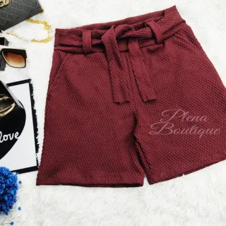 Compre Shorts Feminino Listrado Liso Com Cinto na Loja Online Raryel - listrado cinza