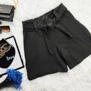 Compre Shorts Feminino Listrado Liso Com Cinto na Loja Online Raryel - listrado cinza