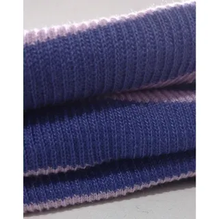 Listras Tendência Saia Midi Tricot Inverno Fenda - PRETA COM LISTRAS CARAMELO