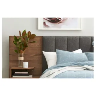 Cama solteiro casal queen king cabeceira linho nobre 1 módulo 1.20mx20cm - LINHO BEGE 120X20