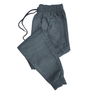 Calça Jogger Masculina de Moletom Peluciado com Bolso e Punho - Inverno Academia - Cinza Claro