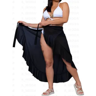 Envio rápido - Pareô feminino longo canga de amarrar para praia