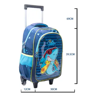 Mochila Infantil Escolar com Rodinhas Resistente e Impermeável - Dois padrões aleatórios