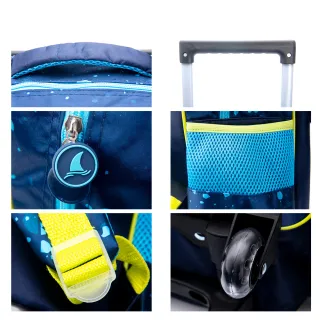 Mochila Infantil Escolar com Rodinhas Resistente e Impermeável - Dois padrões aleatórios