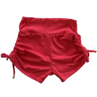 Revenda Short Canelado Feminino em Malha - Verde Militar