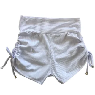 Revenda Short Canelado Feminino em Malha - Verde Militar