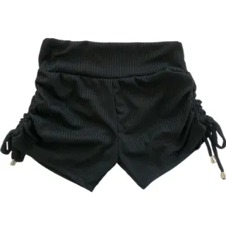 Revenda Short Canelado Feminino em Malha - Verde Militar