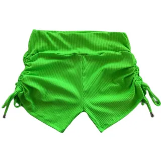 Revenda Short Canelado Feminino em Malha - Verde Militar