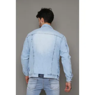 Manchada Jeans Masculina Jaqueta - GG