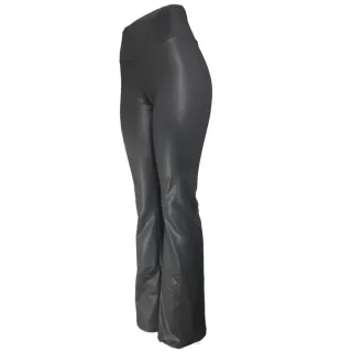 Cós Alto Calça Flare Feminina Boca de Sino Bailarina - Cirre preto