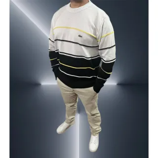 Linho Masculino Suéter Inverno - Preto/branco/Bos Linha