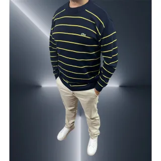 Linho Masculino Suéter Inverno - Preto/branco/Bos Linha