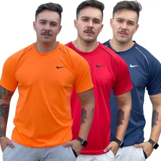 Camiseta básica masculina dry fit - Ideal para atividades físicas - Branca