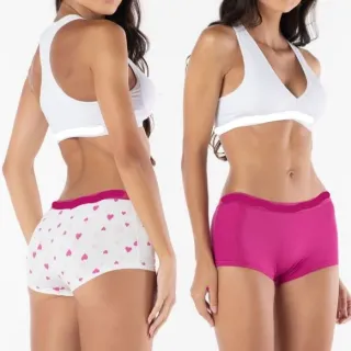 Boxer Feminina Calcinha Kit 10 Short Adulto Cuecas Calcinhas Box - Lisas Sortida