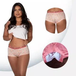 Boxer Feminina Calcinha Kit 10 Short Adulto Cuecas Calcinhas Box - Lisas Sortida