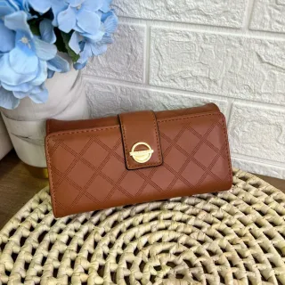 Porta cartão grande para carteira feminina - caqui2177