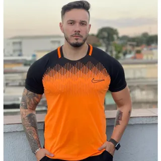 Leve e confortável: Kit 2 camisas dry-fit para treino academia corrida futebol - ROSA+AZUL