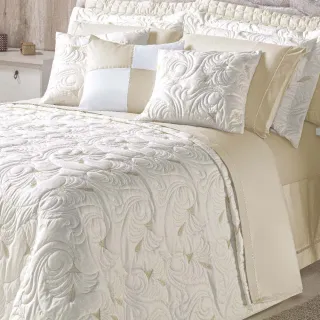 Melody Kit Cobre Leito Casal Queen 180 Fios - 3 Peças - Marfim