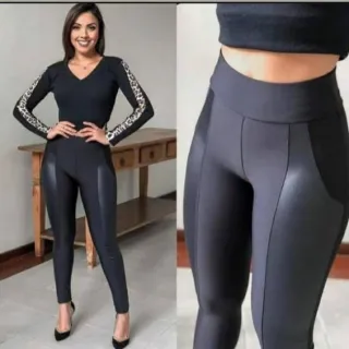 Detalhe Cirrê: Legging Montaria Peluciada - Preto