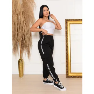 Modelo Tik Tok Calça Feminina Tactel Cargo Jogger com Bolsos Laterais - Azul