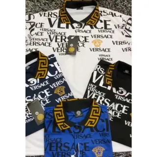 Promoção Lançamento: Camiseta Polo Masculina Versace Manga Curta - AZUL ROIAL