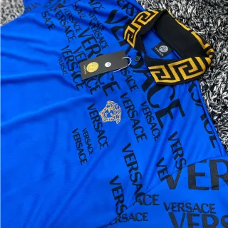 Promoção Lançamento: Camiseta Polo Masculina Versace Manga Curta - AZUL ROIAL