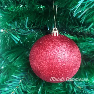 Grande Bola de Natal Decorativa para Árvore - Kit com 8cm - Único